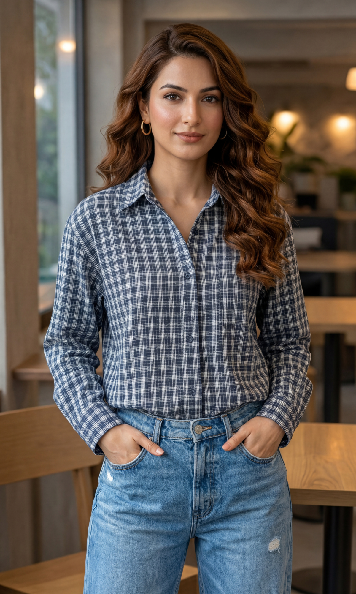 Blue Soft-Checks Shirt