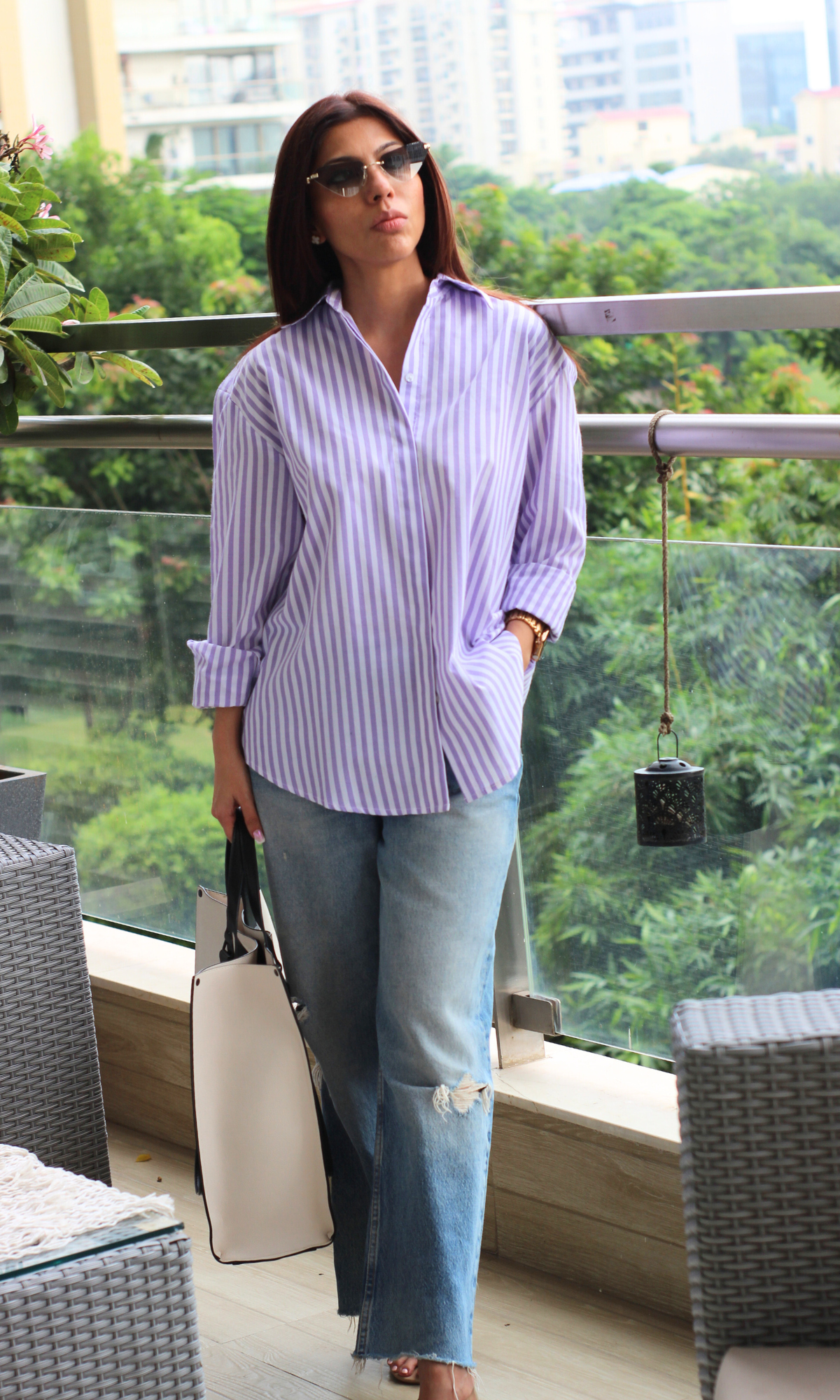 Orchid Striped Shirt