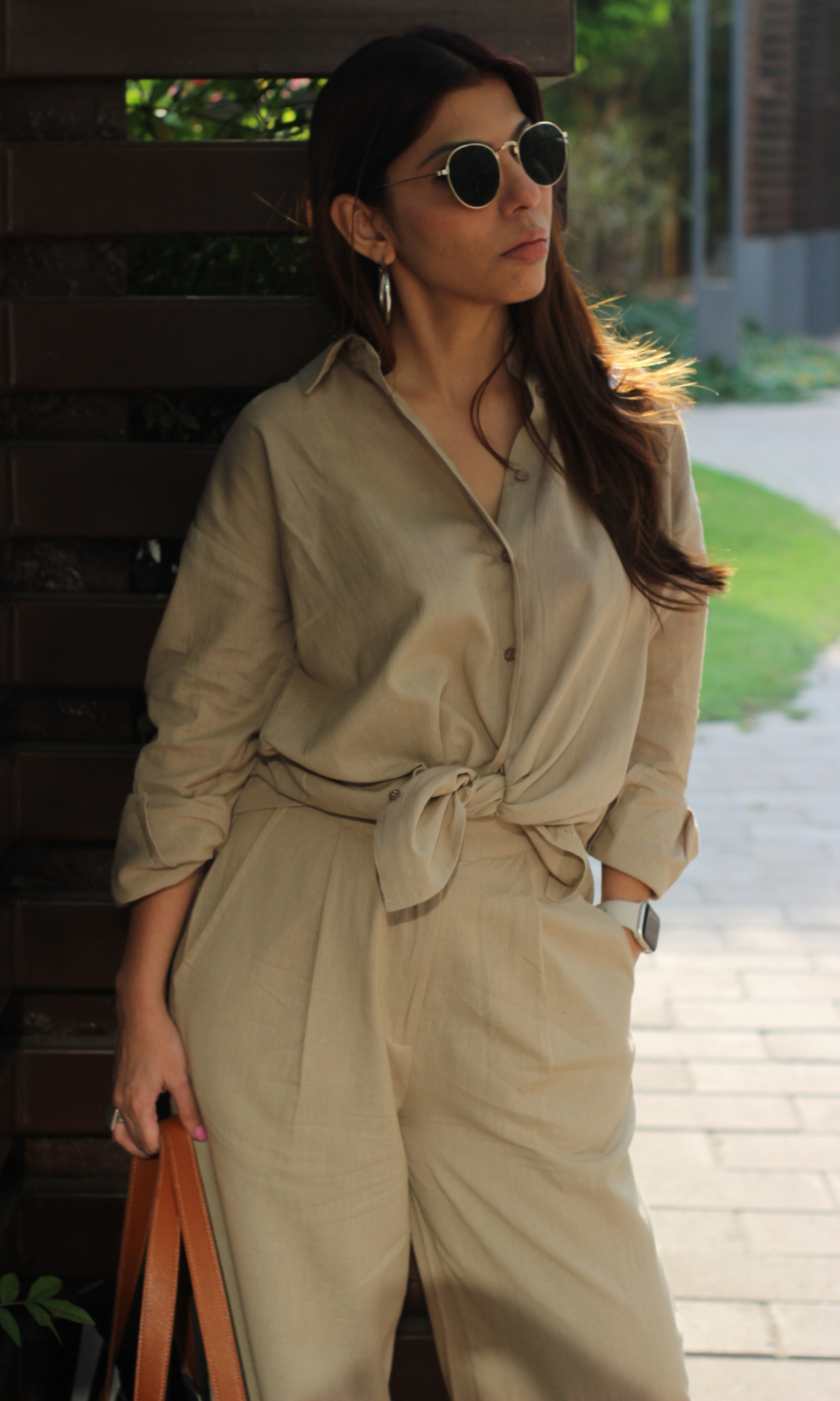 Beige Shirt and Pants Co-ord