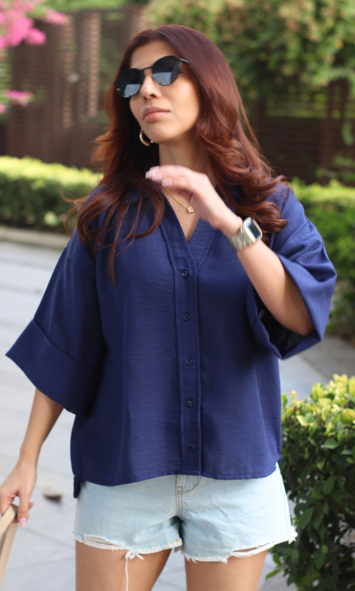 Cobalt Blue Textured Shirt