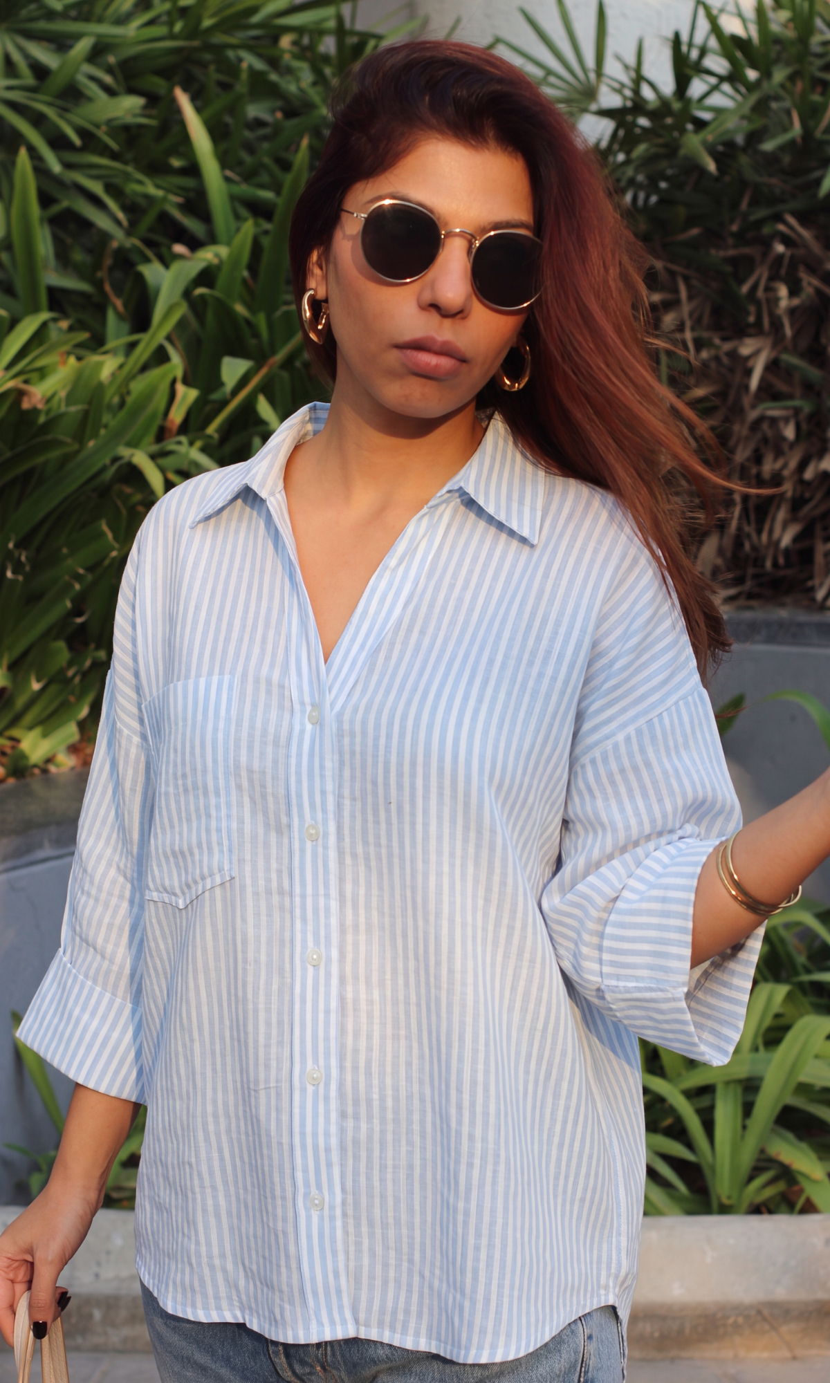 Blue Stripe Camp Shirt