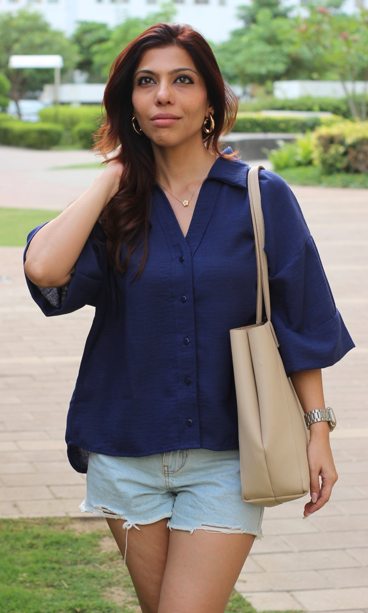 Cobalt Blue Textured Shirt