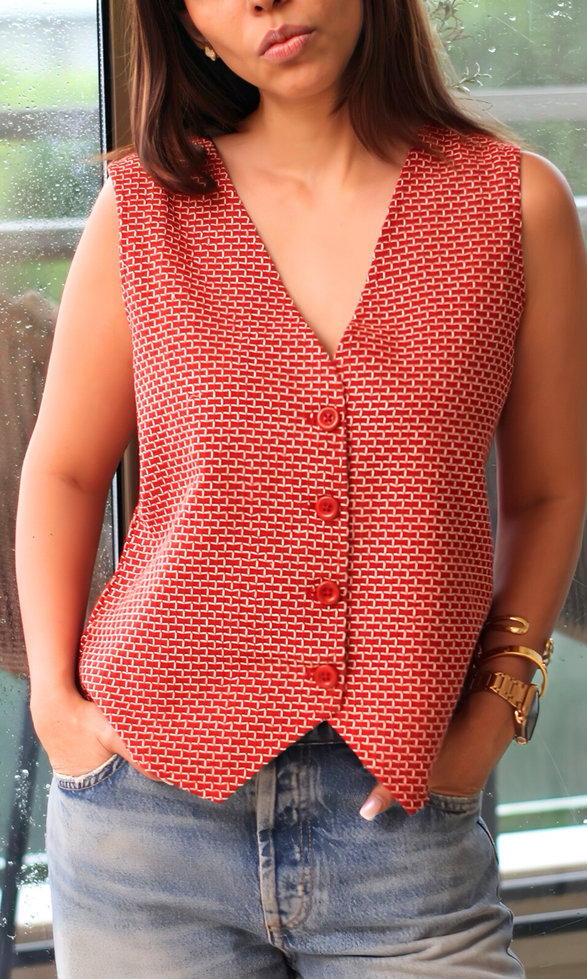 Brick Weave Waist Coat