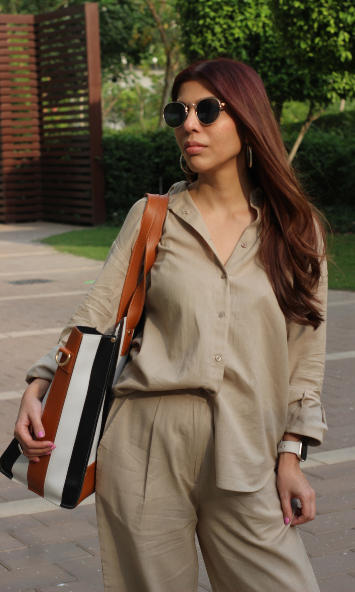 Beige Shirt and Pants Co-ord