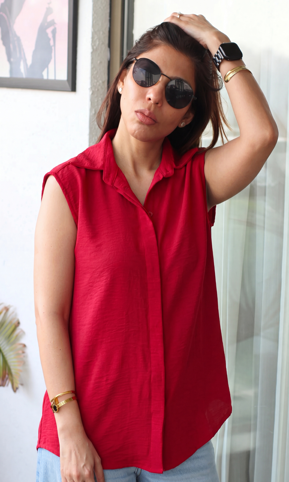 Ruby Flowing Sleeveless Shirt