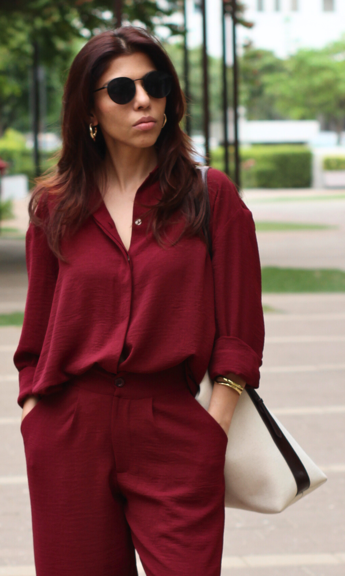 Merlot Breeze Shirt and Pants Co-ord