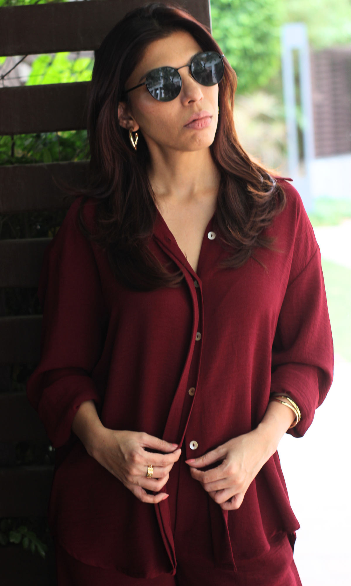 Merlot Breeze Shirt and Pants Co-ord