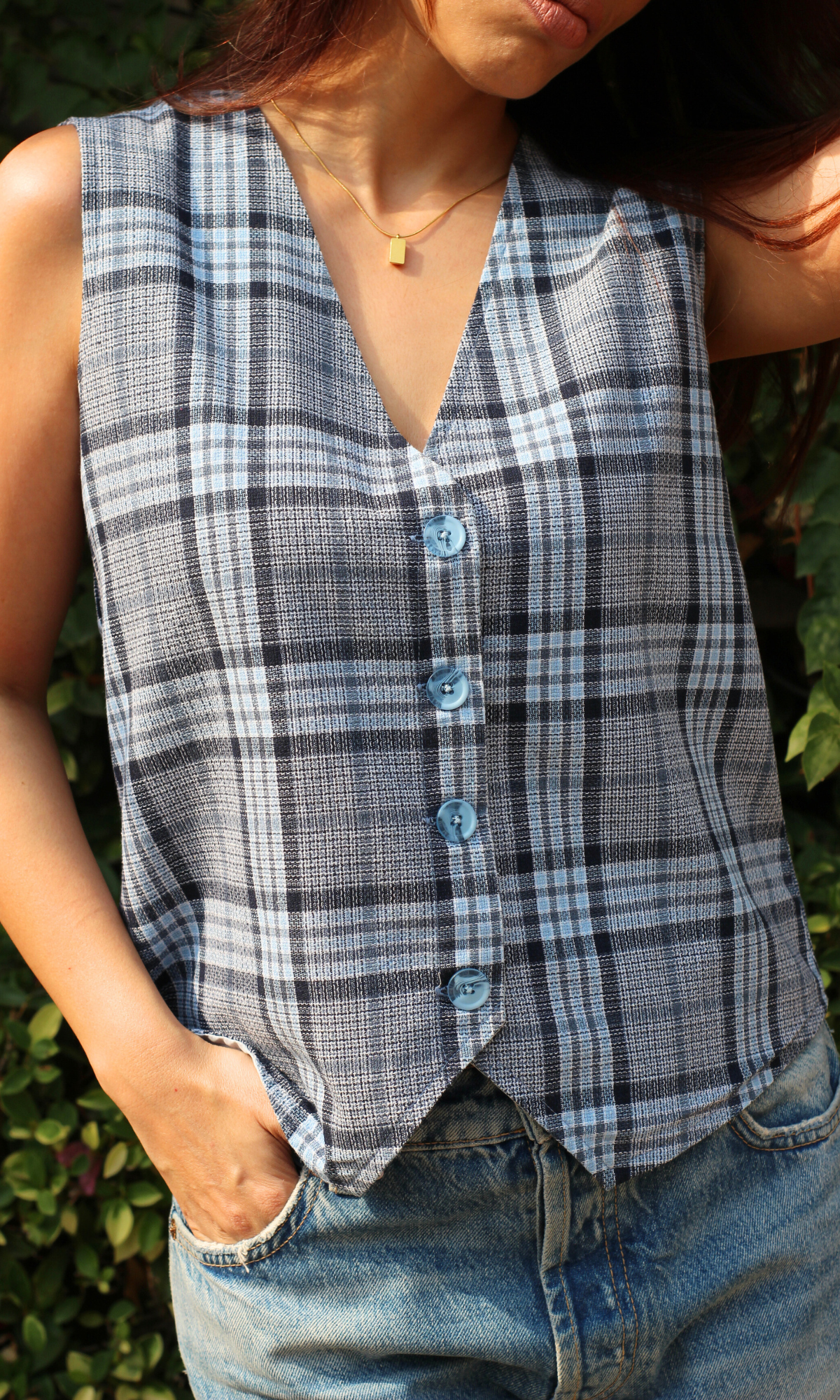 Icy Grid Checkmate Waist Coat