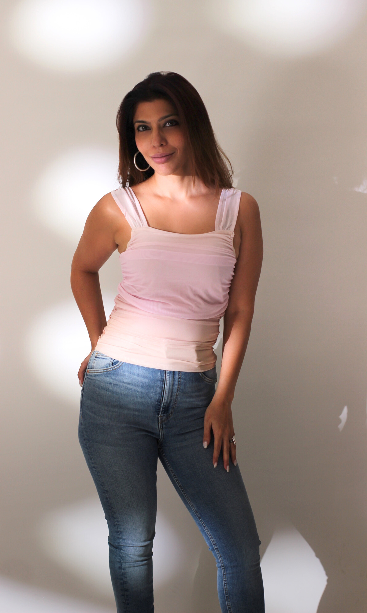 Petal Beige Tulle Top