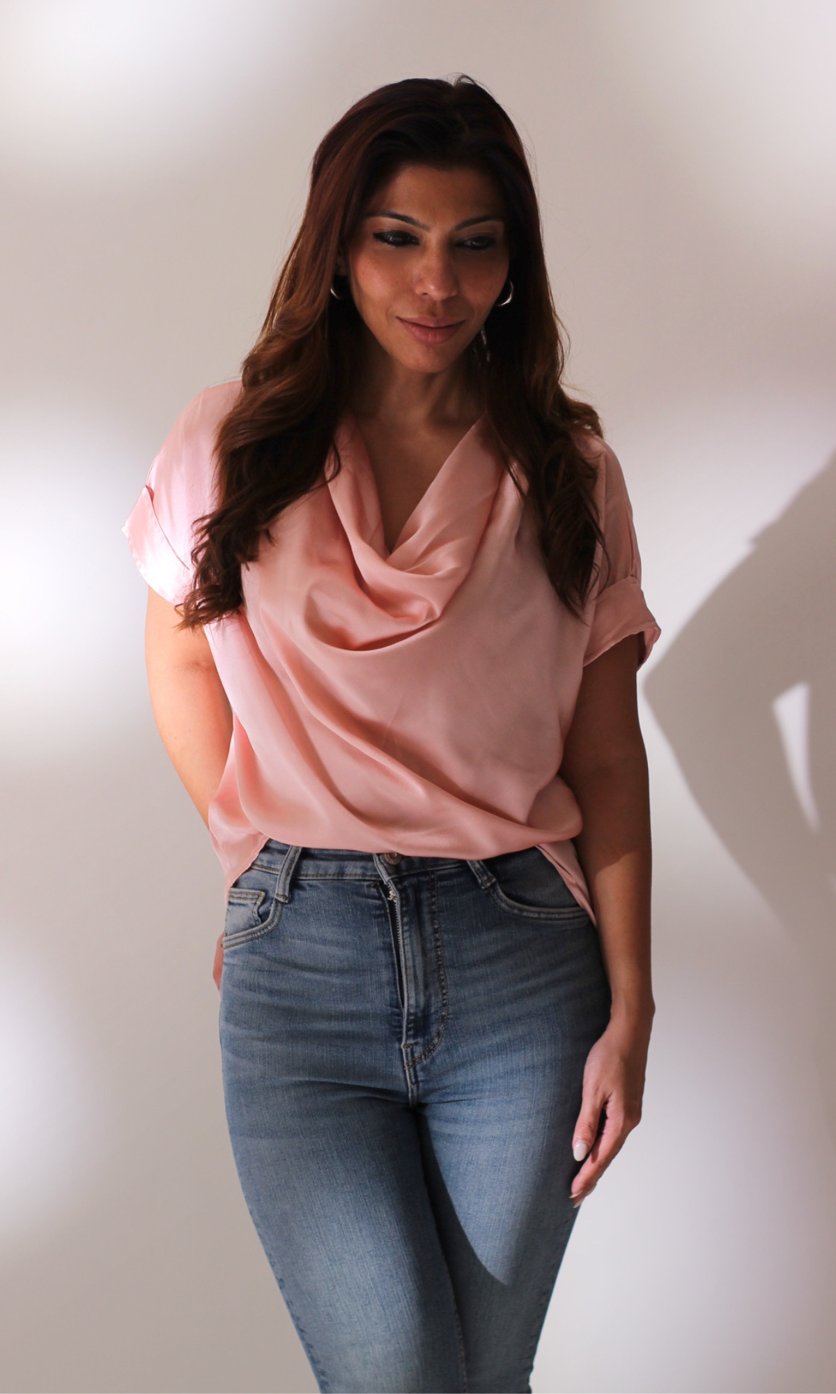 Blush Cowl Neck Top