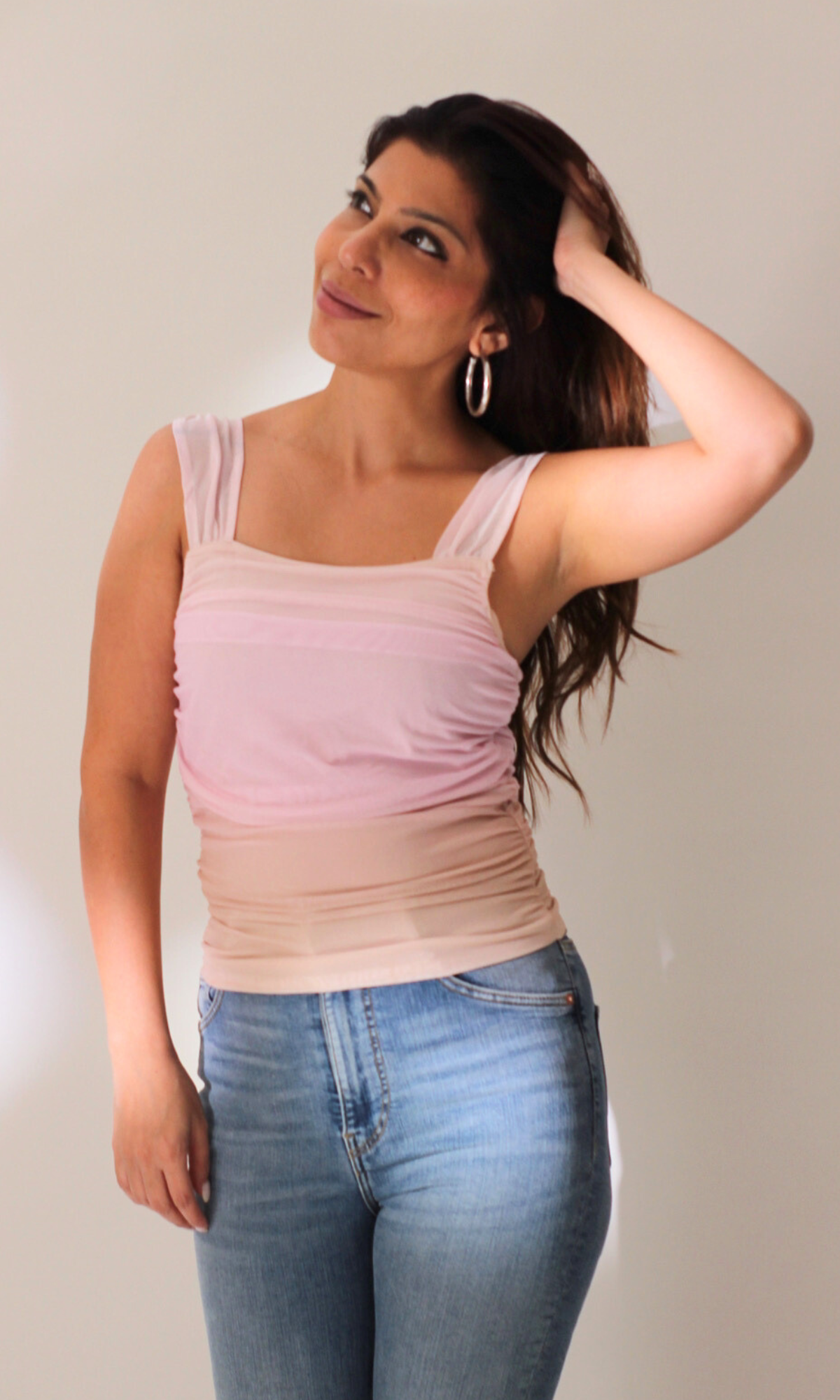 Petal Beige Tulle Top