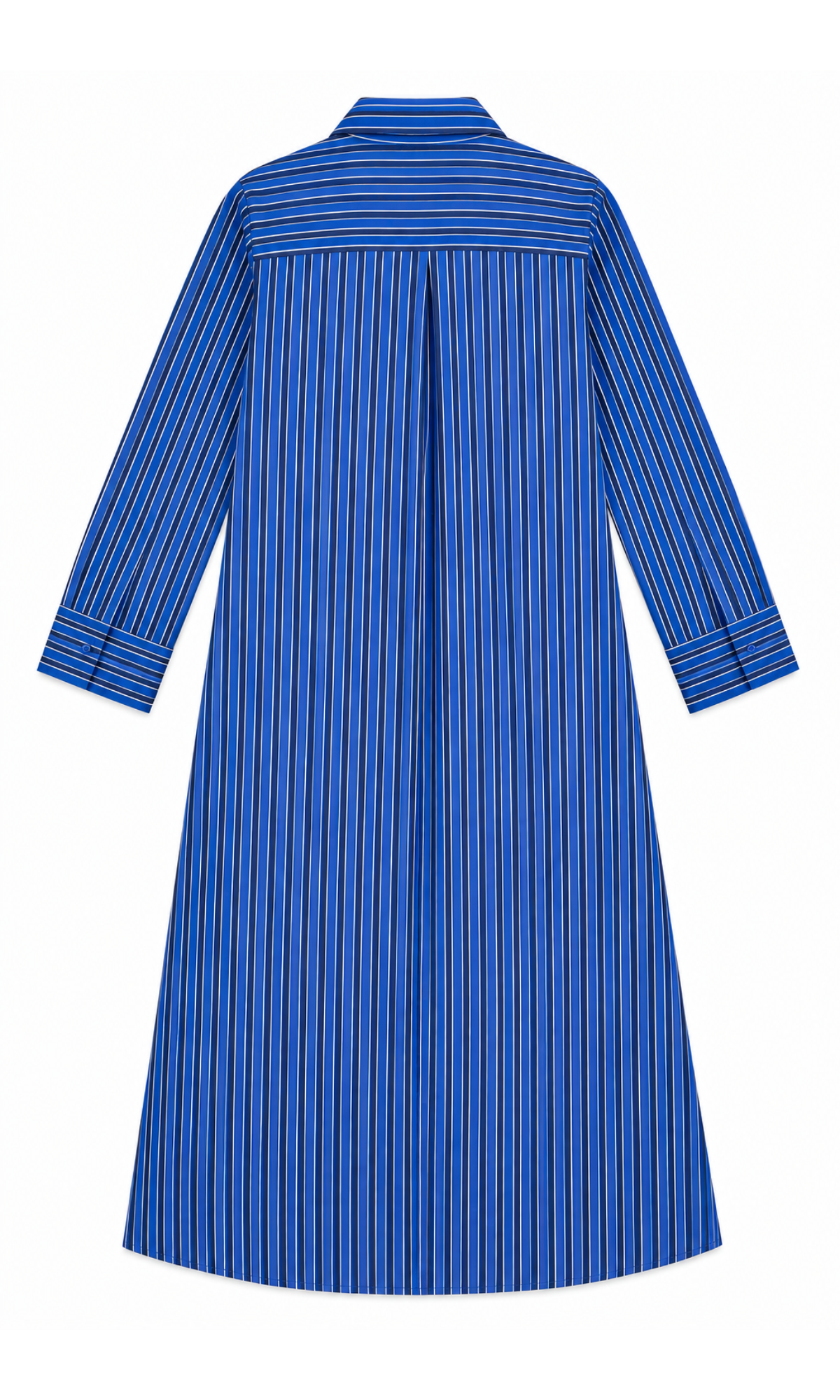 Cobalt Striped Shirt Dress