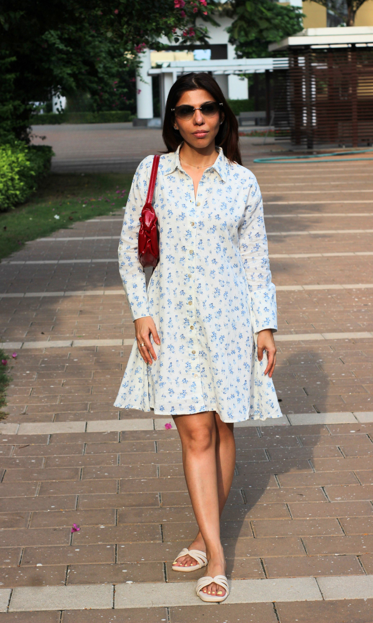Frosted Flora Shirt Dress