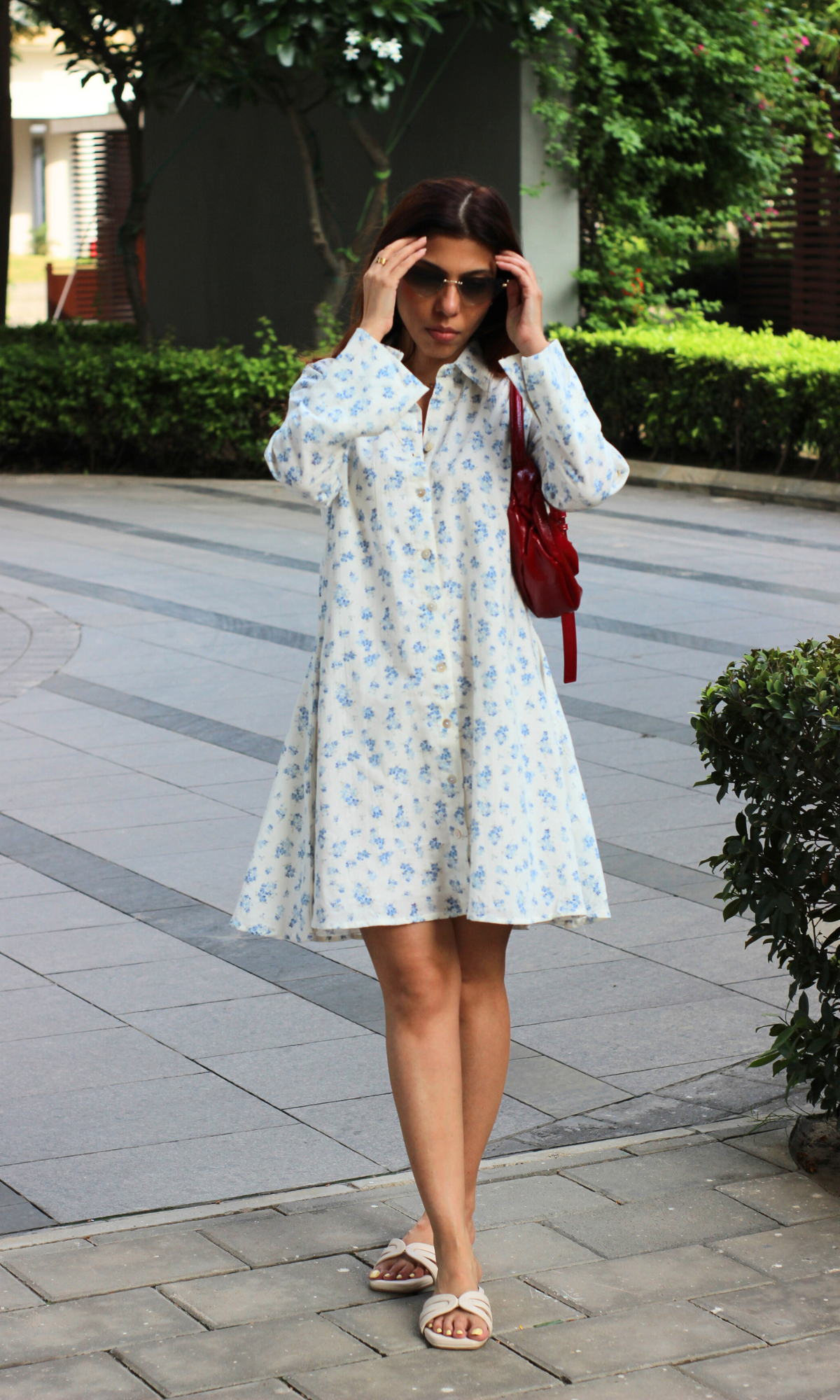 Frosted Flora Shirt Dress