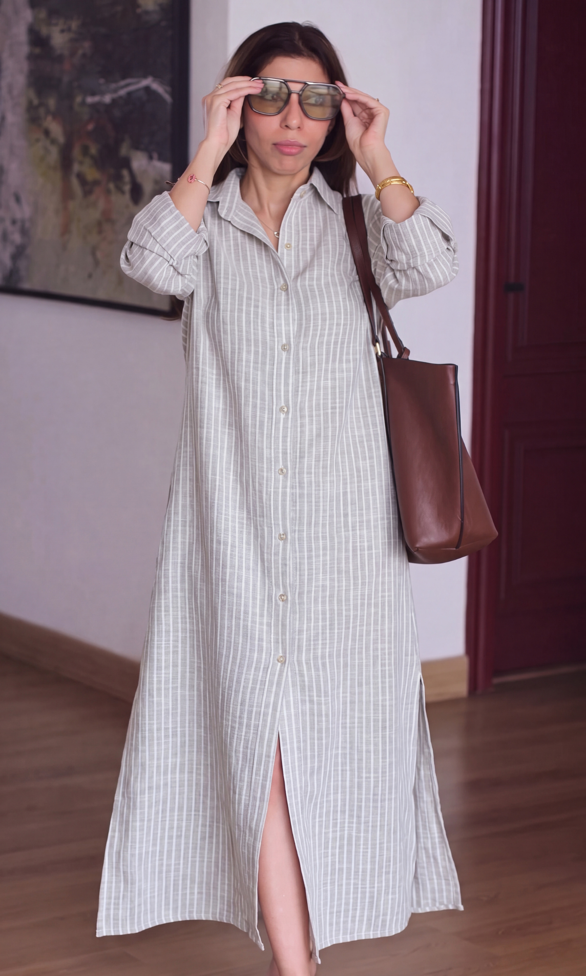 Sage Mint Stripe Dress