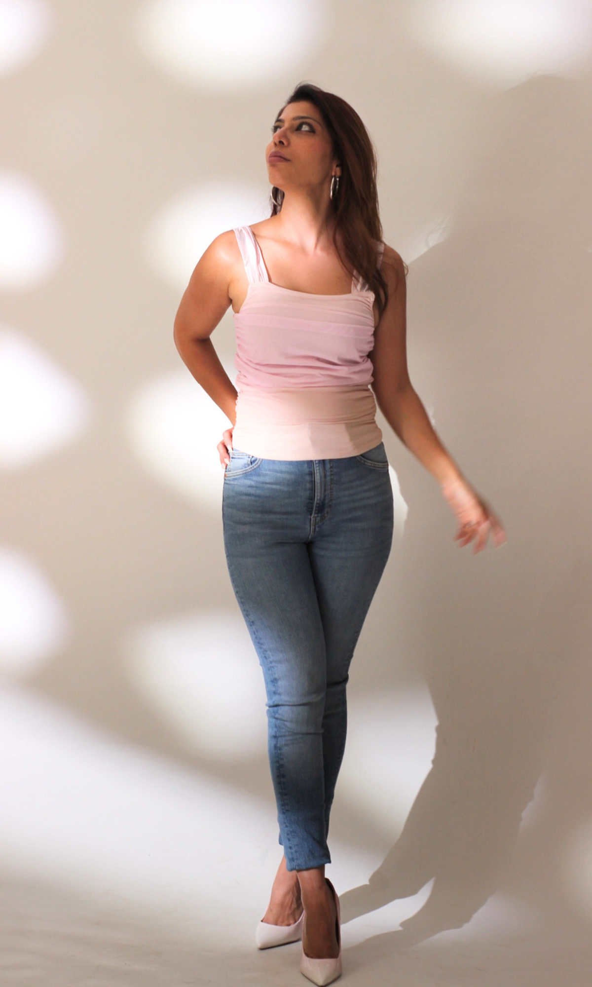 Petal Beige Tulle Top