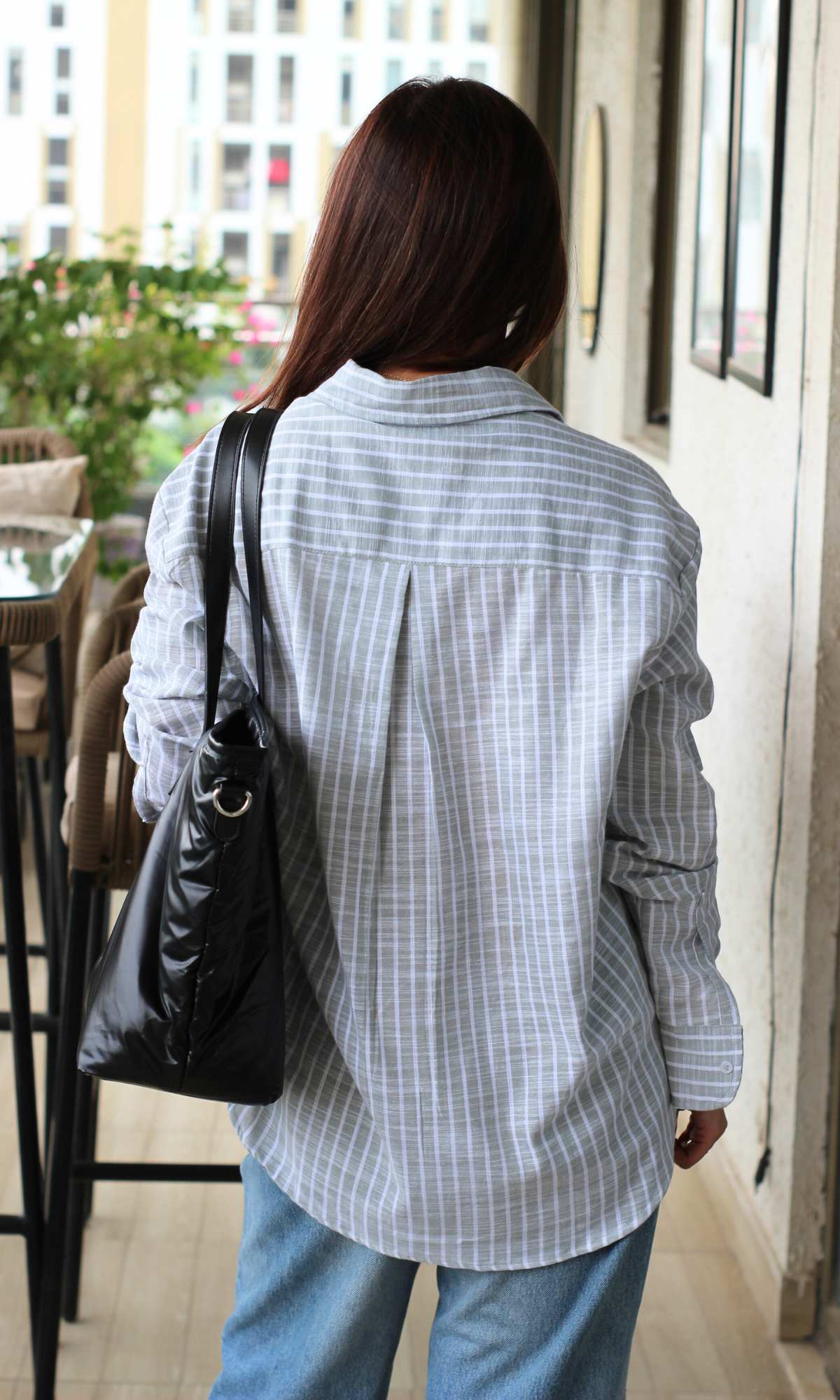 Soft Sage Striped Shirt