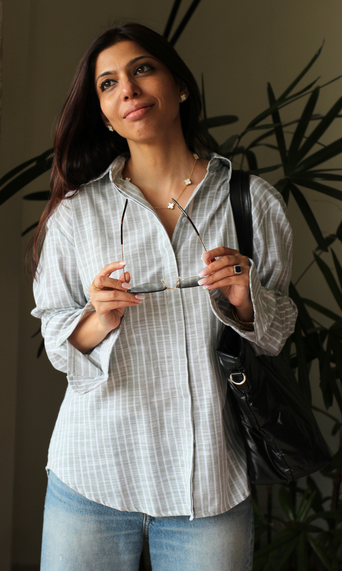 Soft Sage Striped Shirt