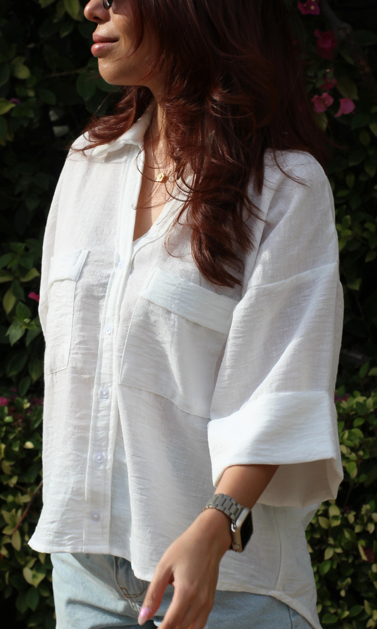 White Textured Shirt