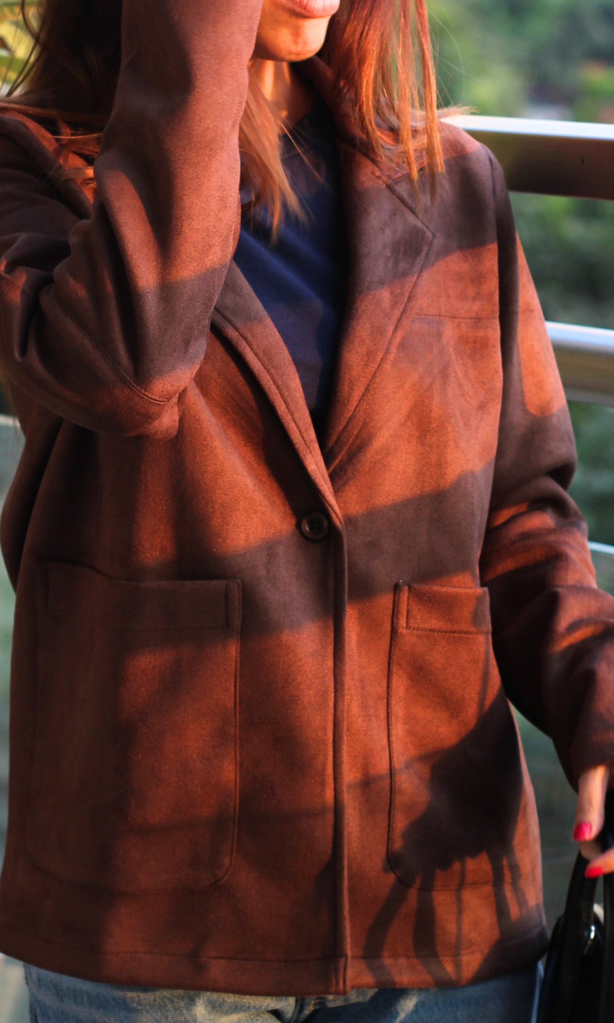 Wood Brown Suede Jacket