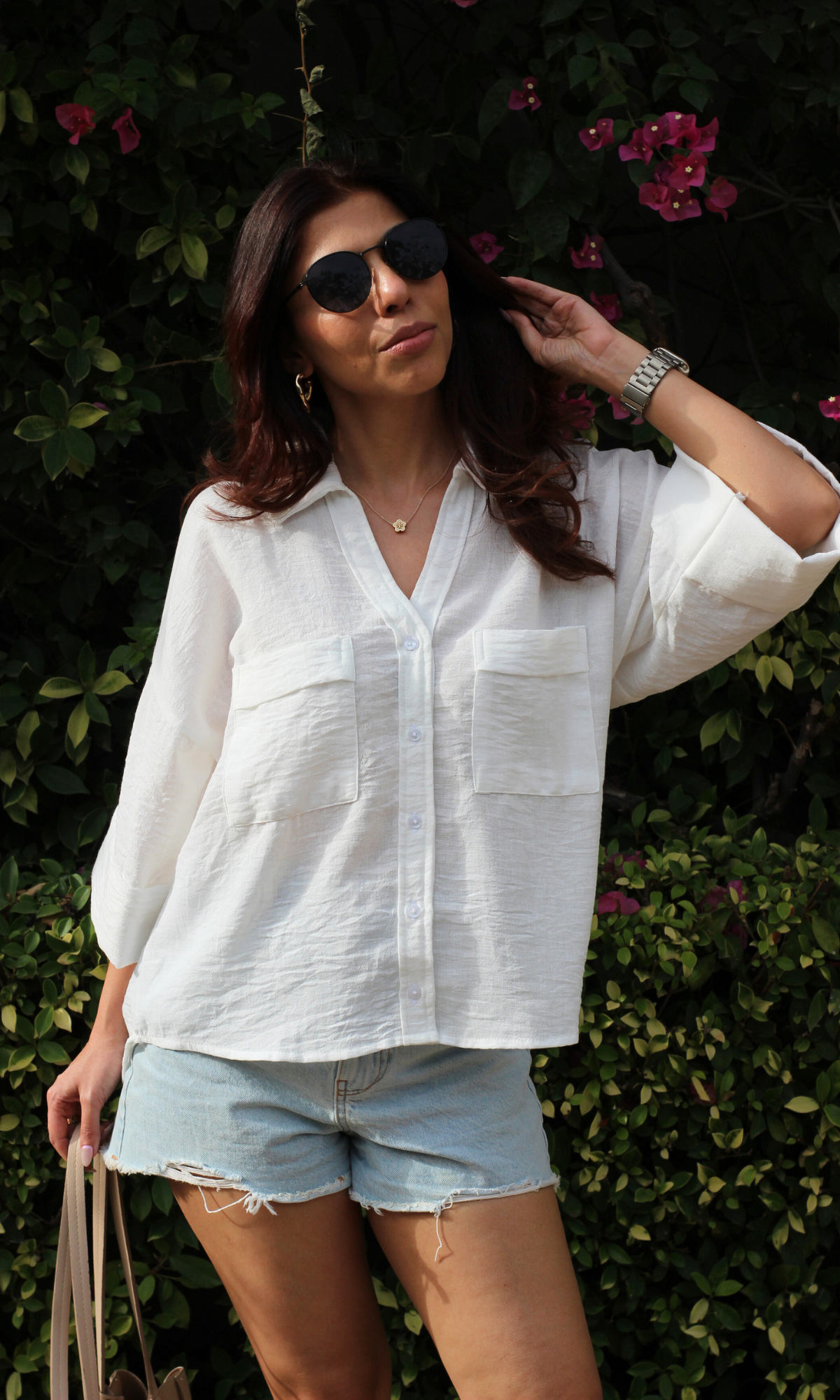 White Textured Shirt