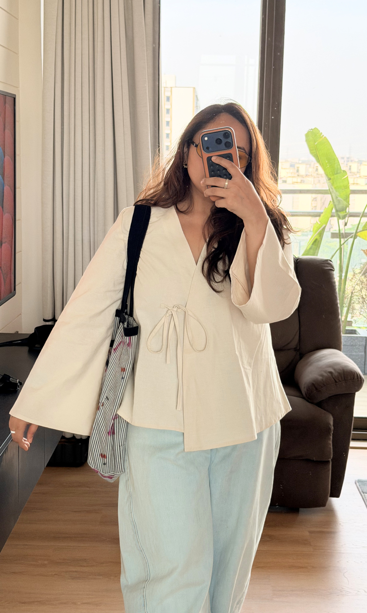 Ivory Cotton Kimono Top