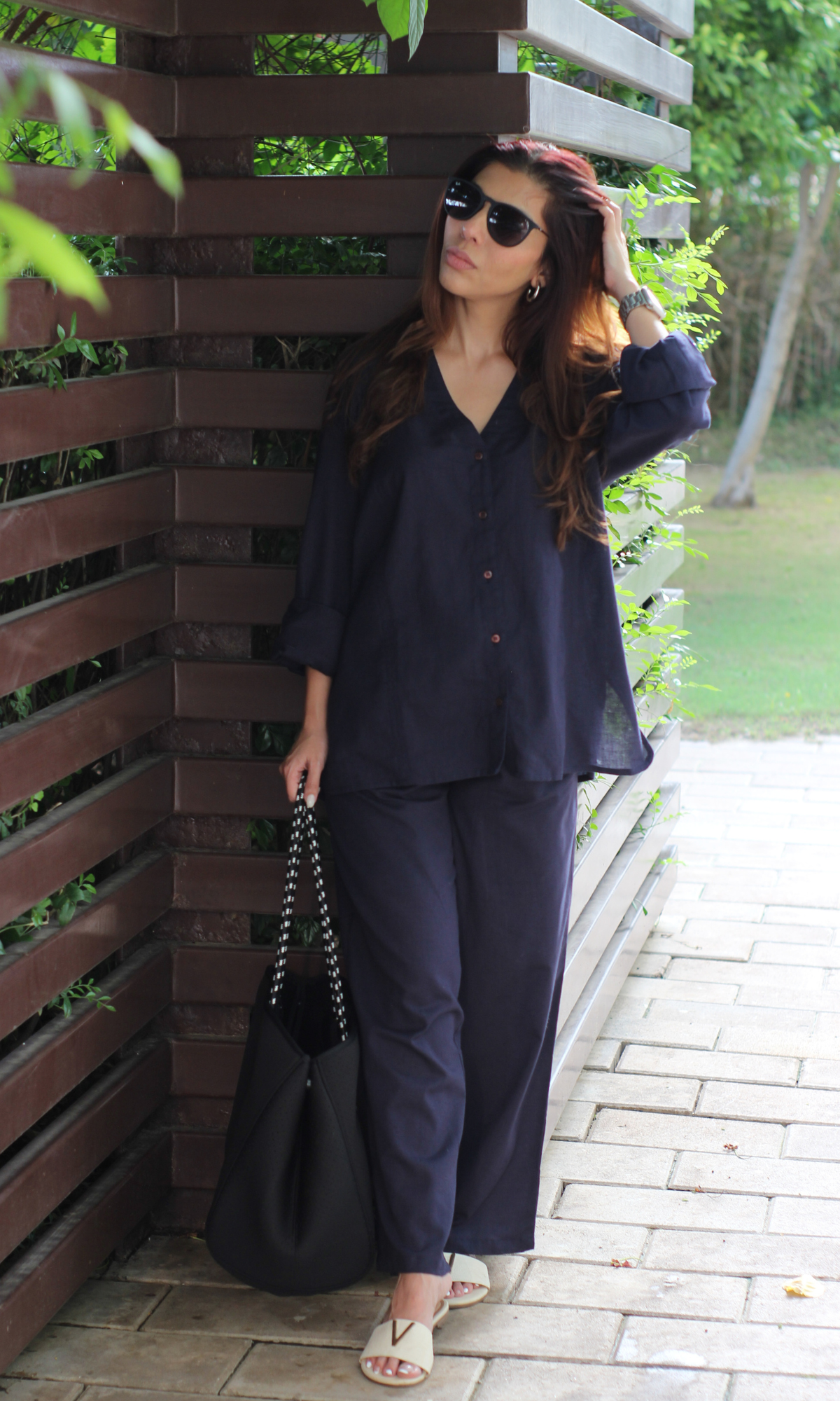 Navy Blue Shirt and Pants Co-ord