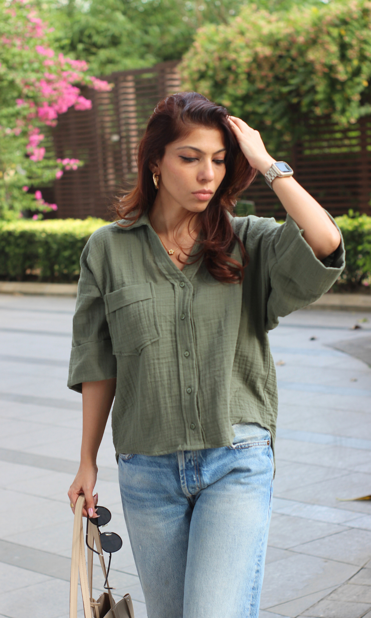 Wintergreen Cotton Textured Shirt