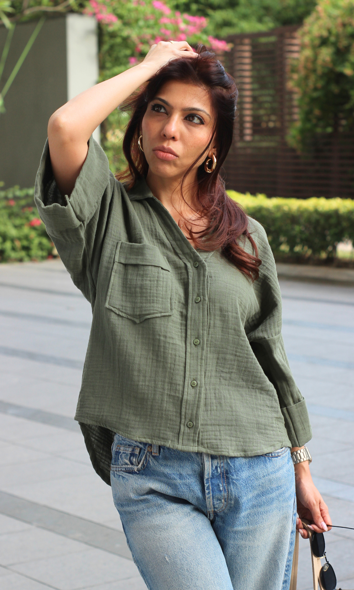 Wintergreen Cotton Textured Shirt
