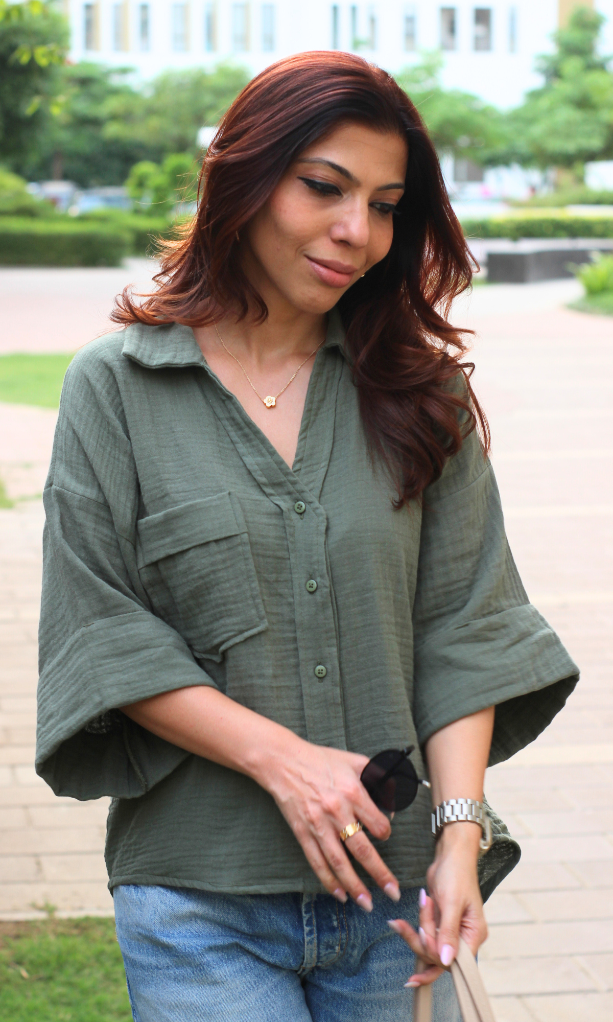 Wintergreen Cotton Textured Shirt