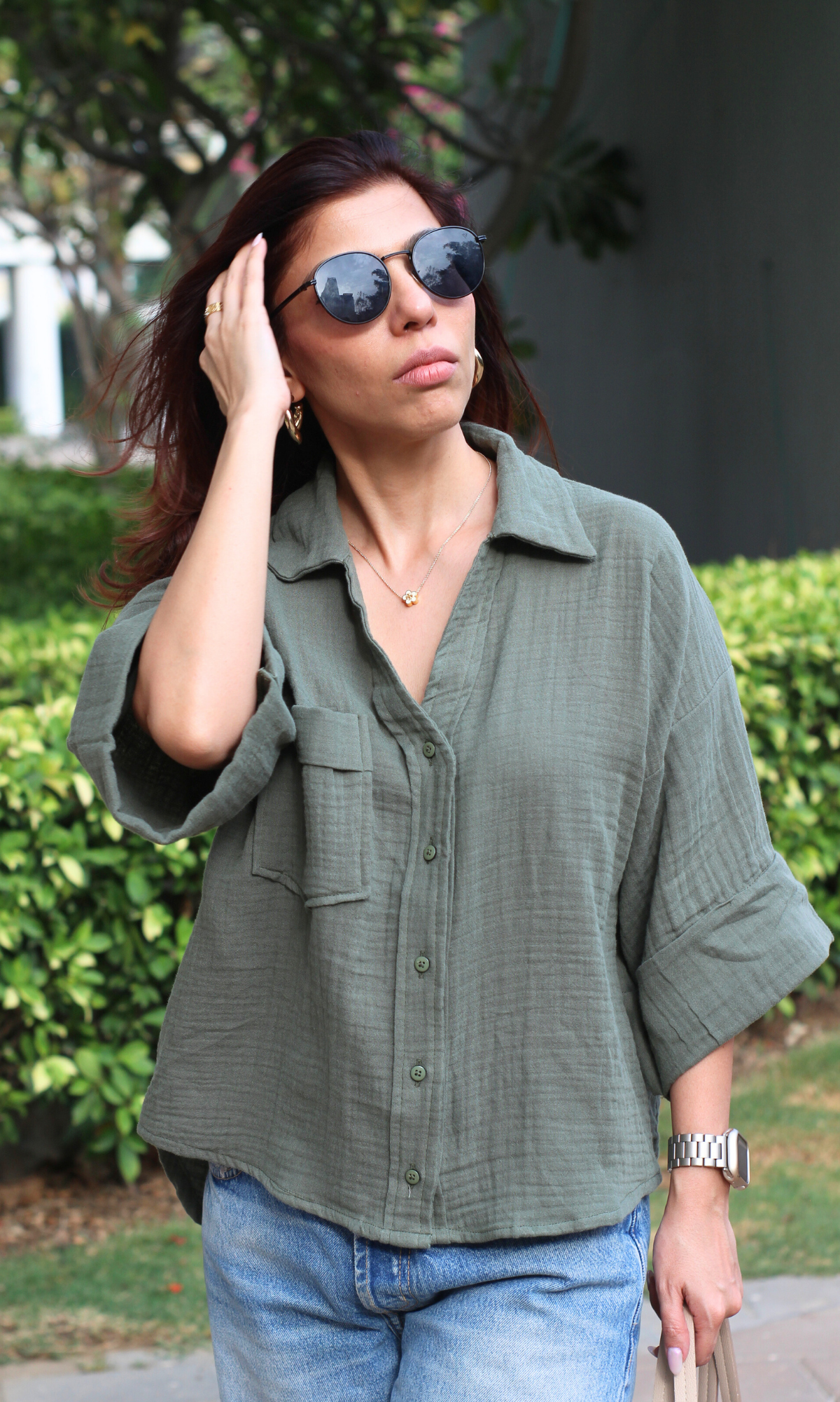 Wintergreen Cotton Textured Shirt