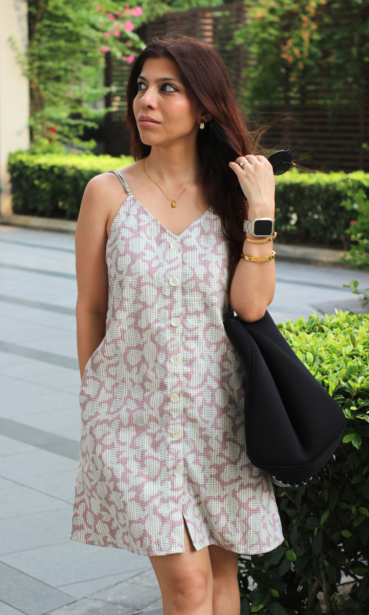 Blush Animal Noodle Strap Summer Dress