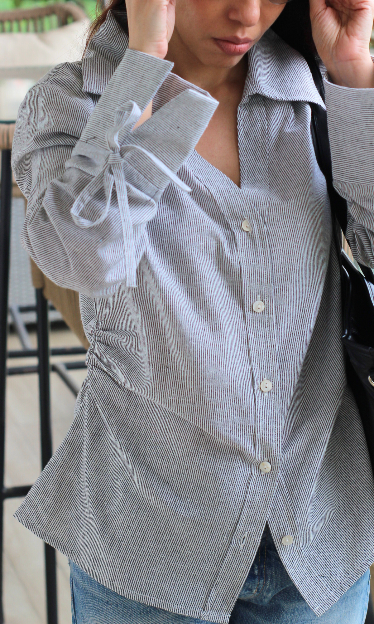 Graph String Detail Shirt