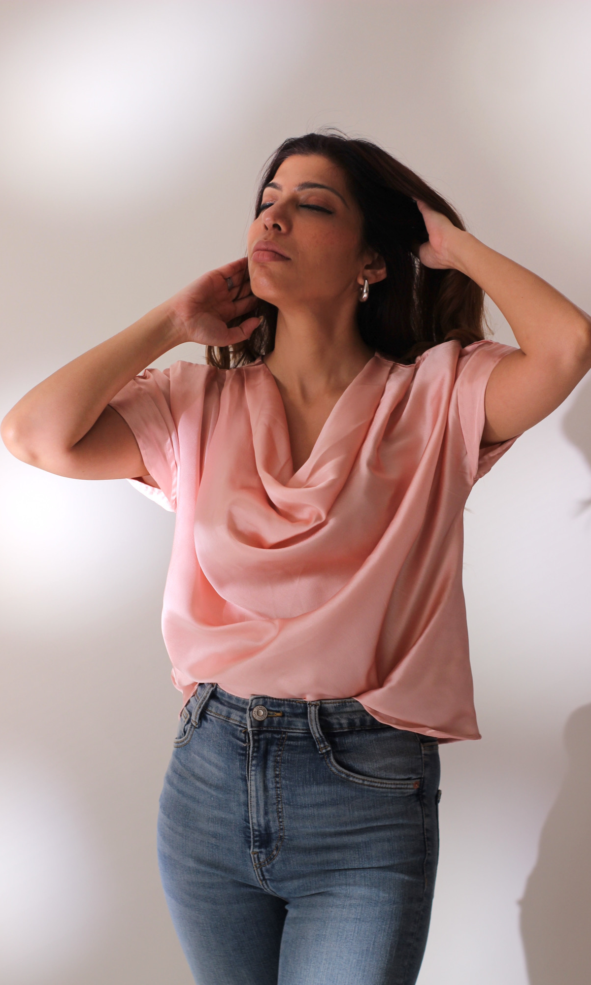 Blush Cowl Neck Top