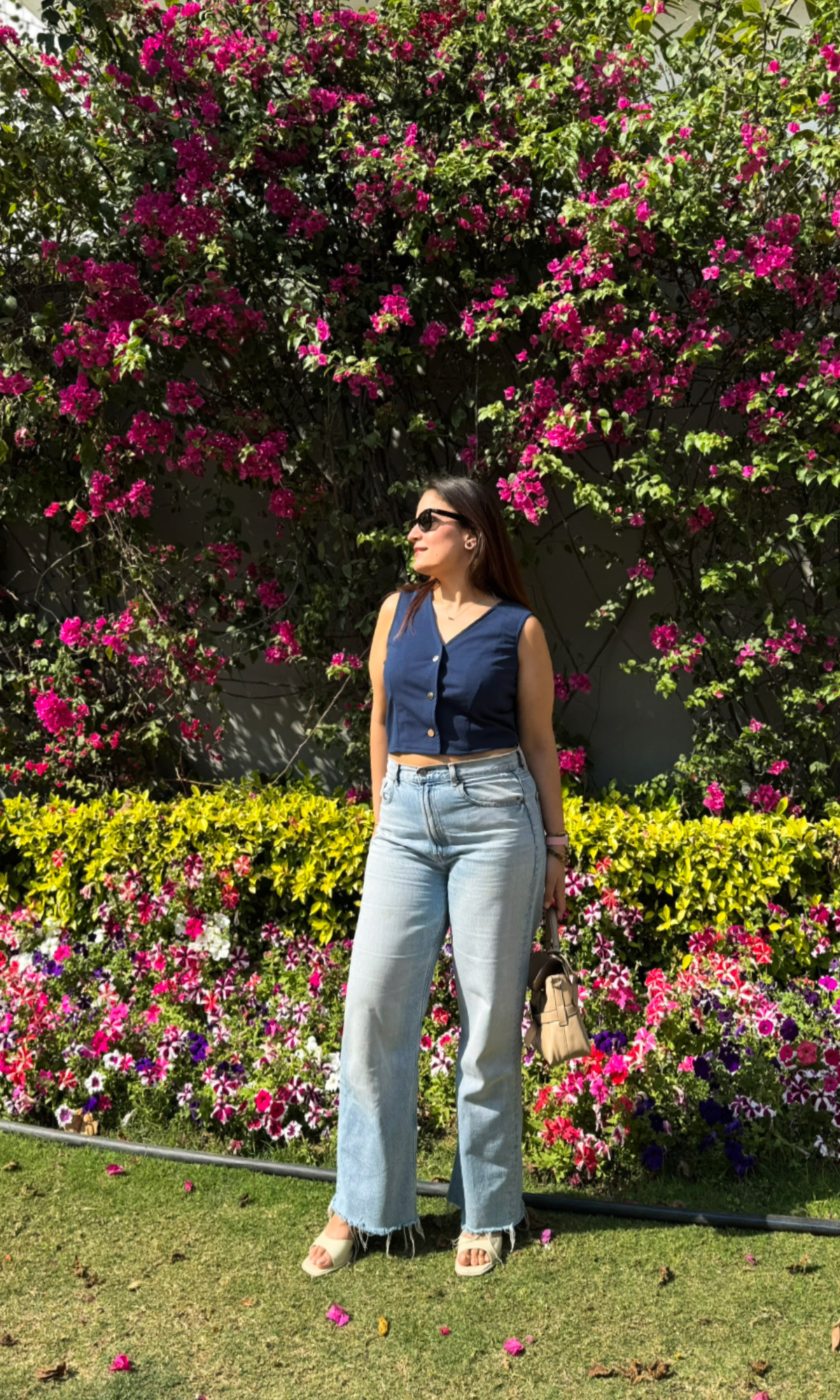 Prussian Blue Cropped Waist Coat