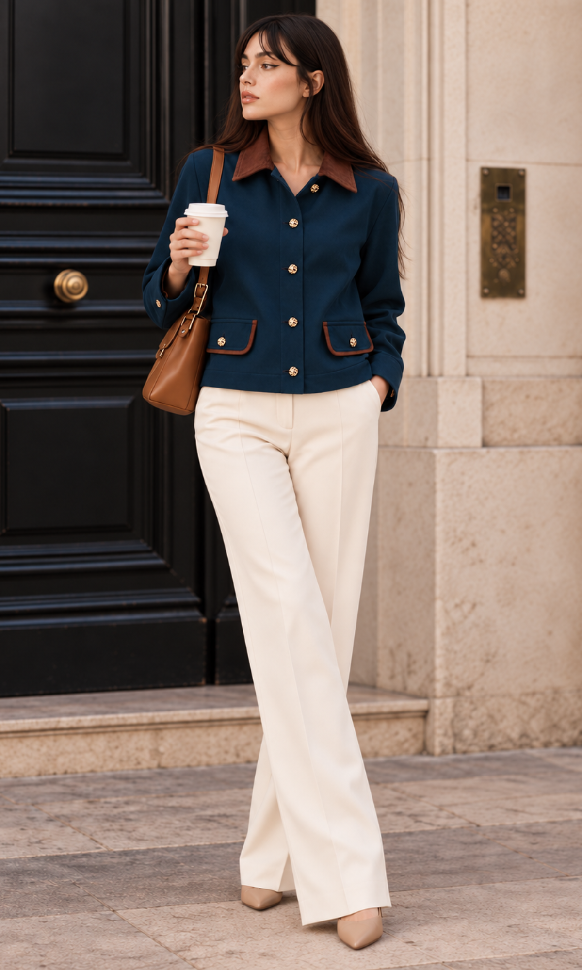 Teal Colour-Block Overshirt