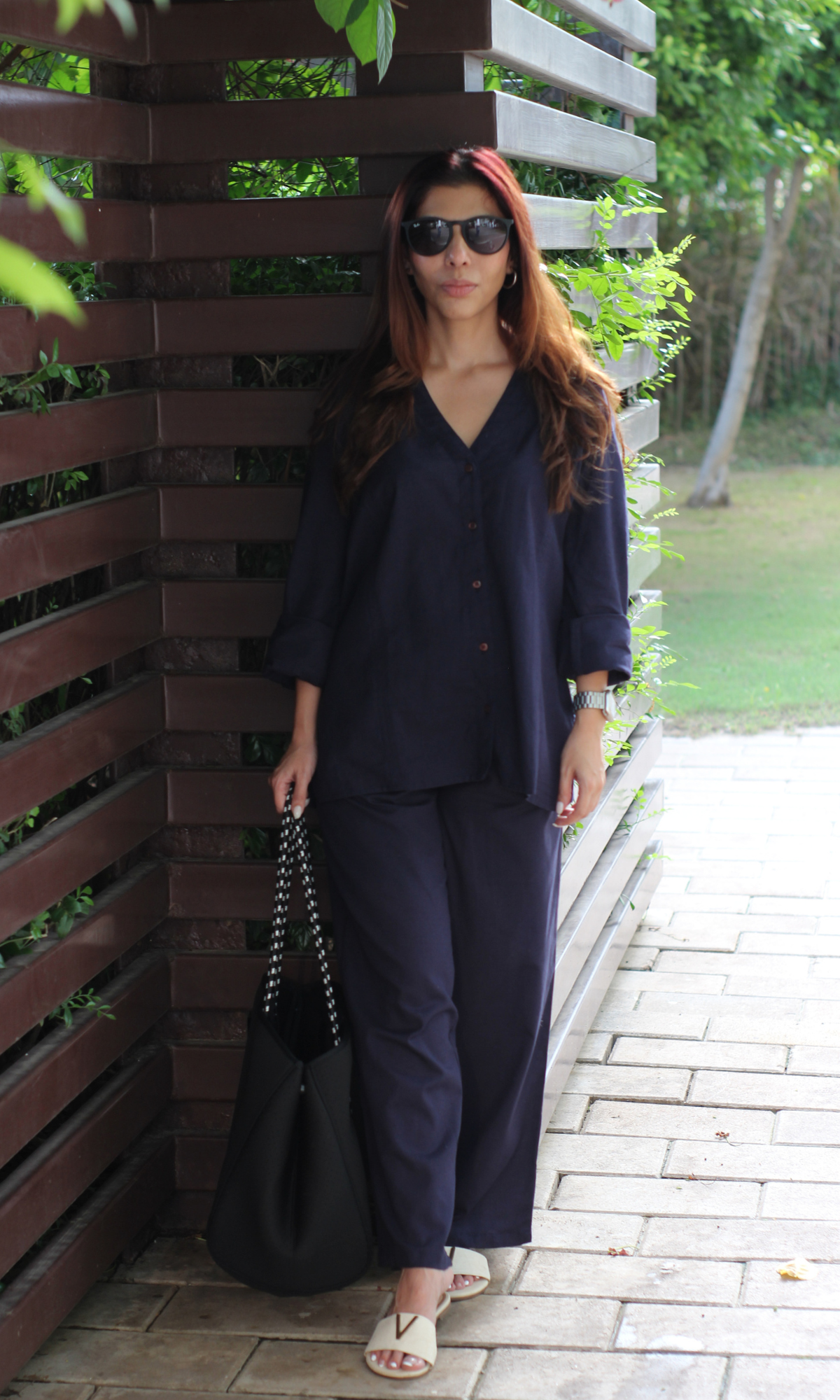 Navy Blue Shirt and Pants Co-ord