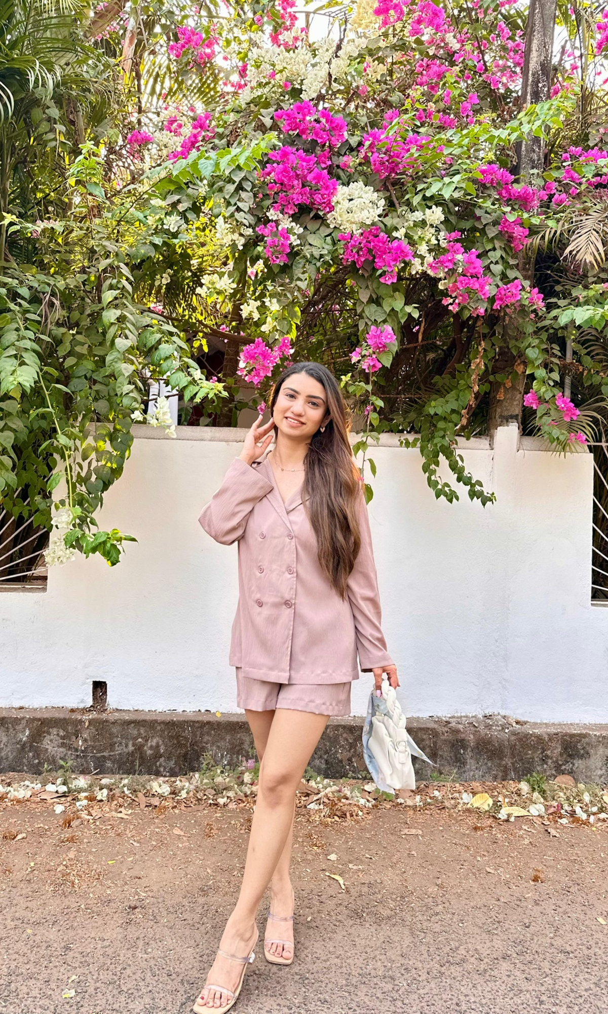 Mallow Stem Blazer Shirt and Shorts Co-ord