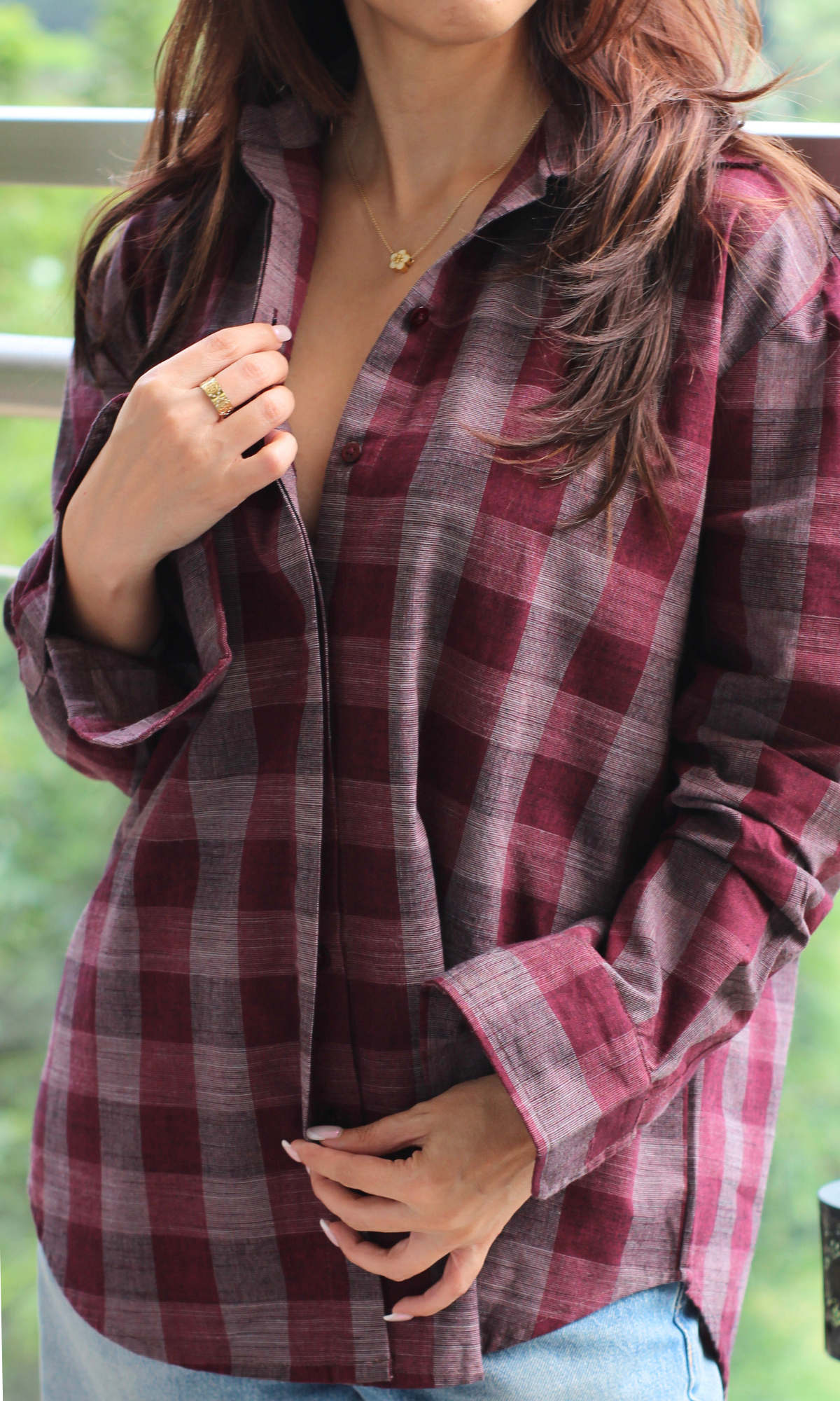 Wine & Ash Plaid Check Shirt