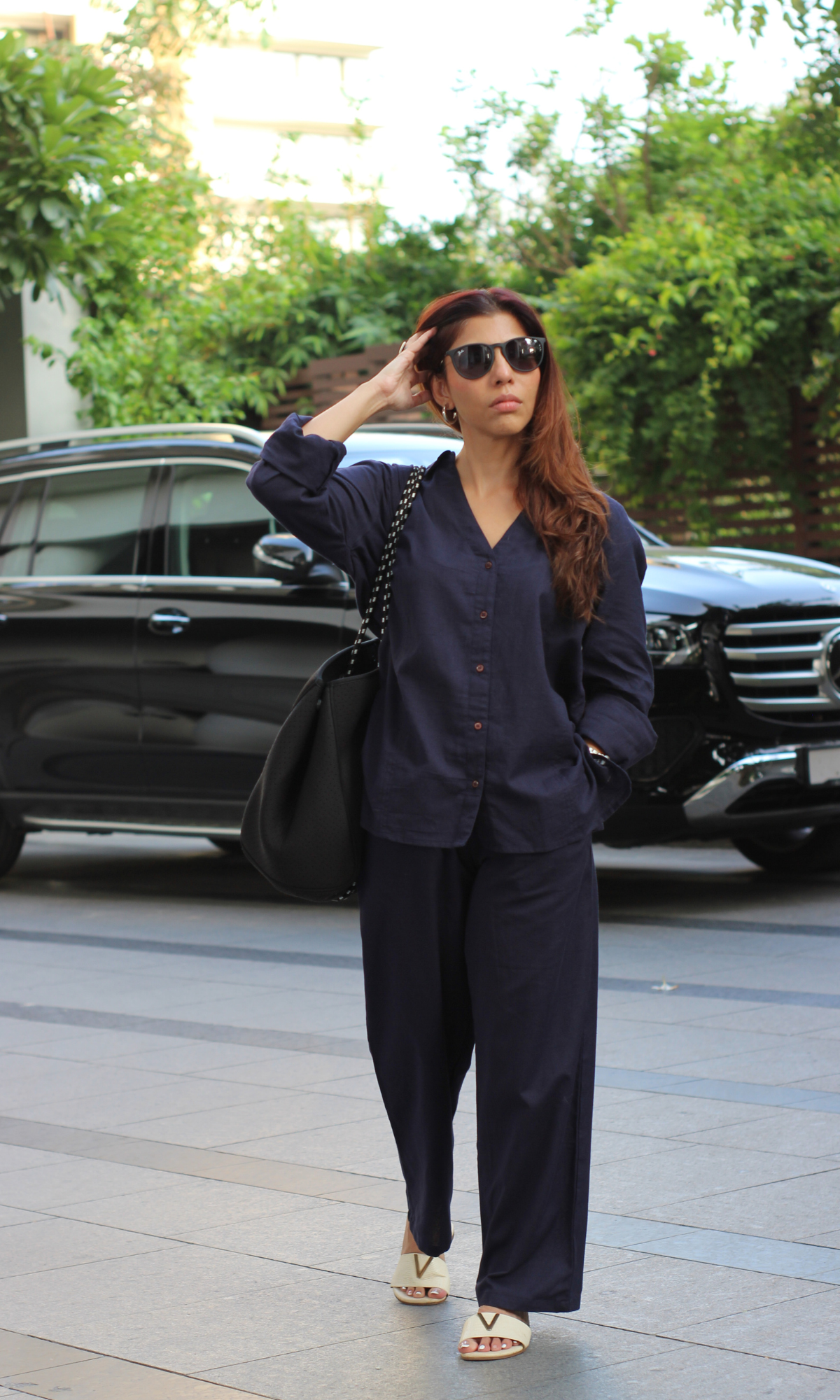 Navy Blue Shirt and Pants Co-ord