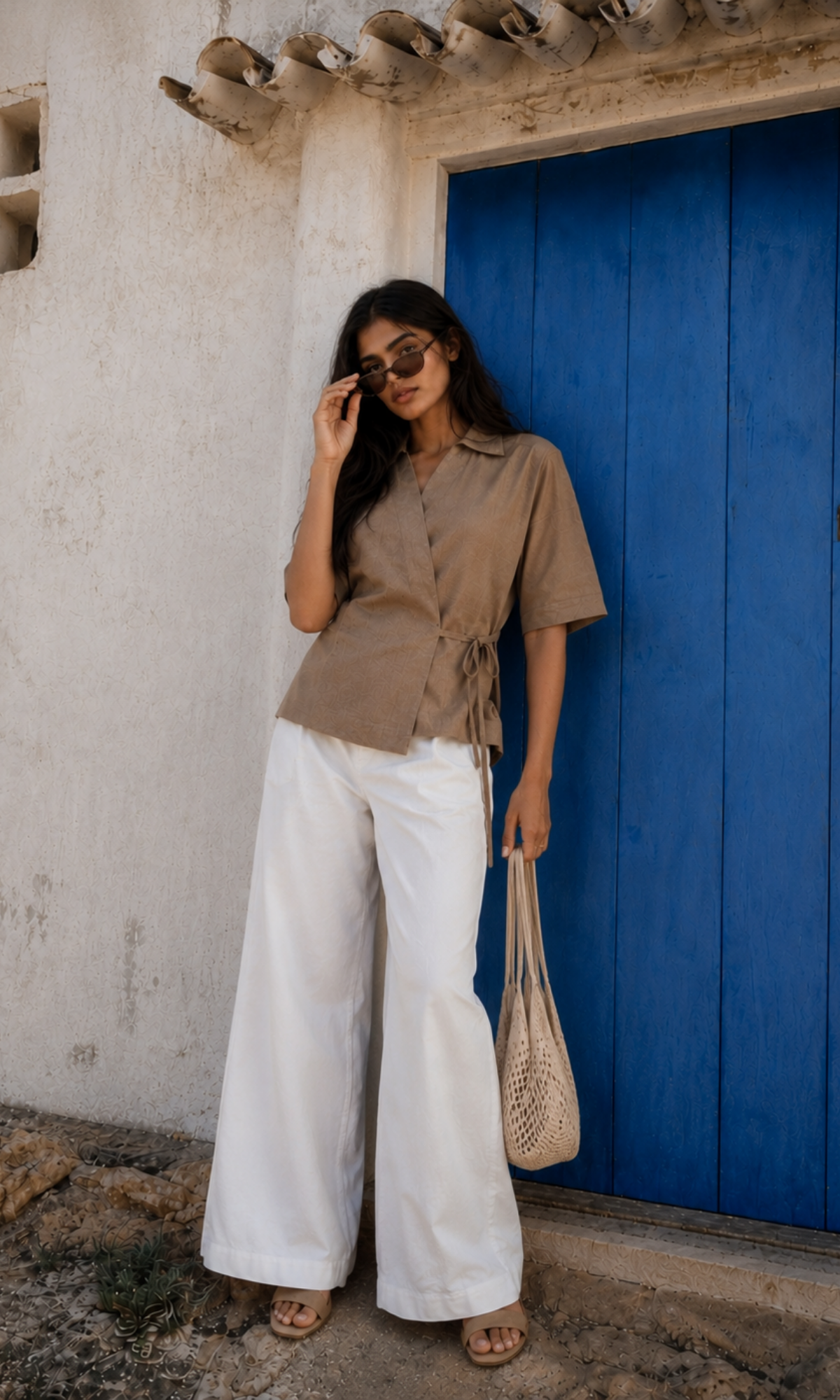Espresso Side-Tie Blouse