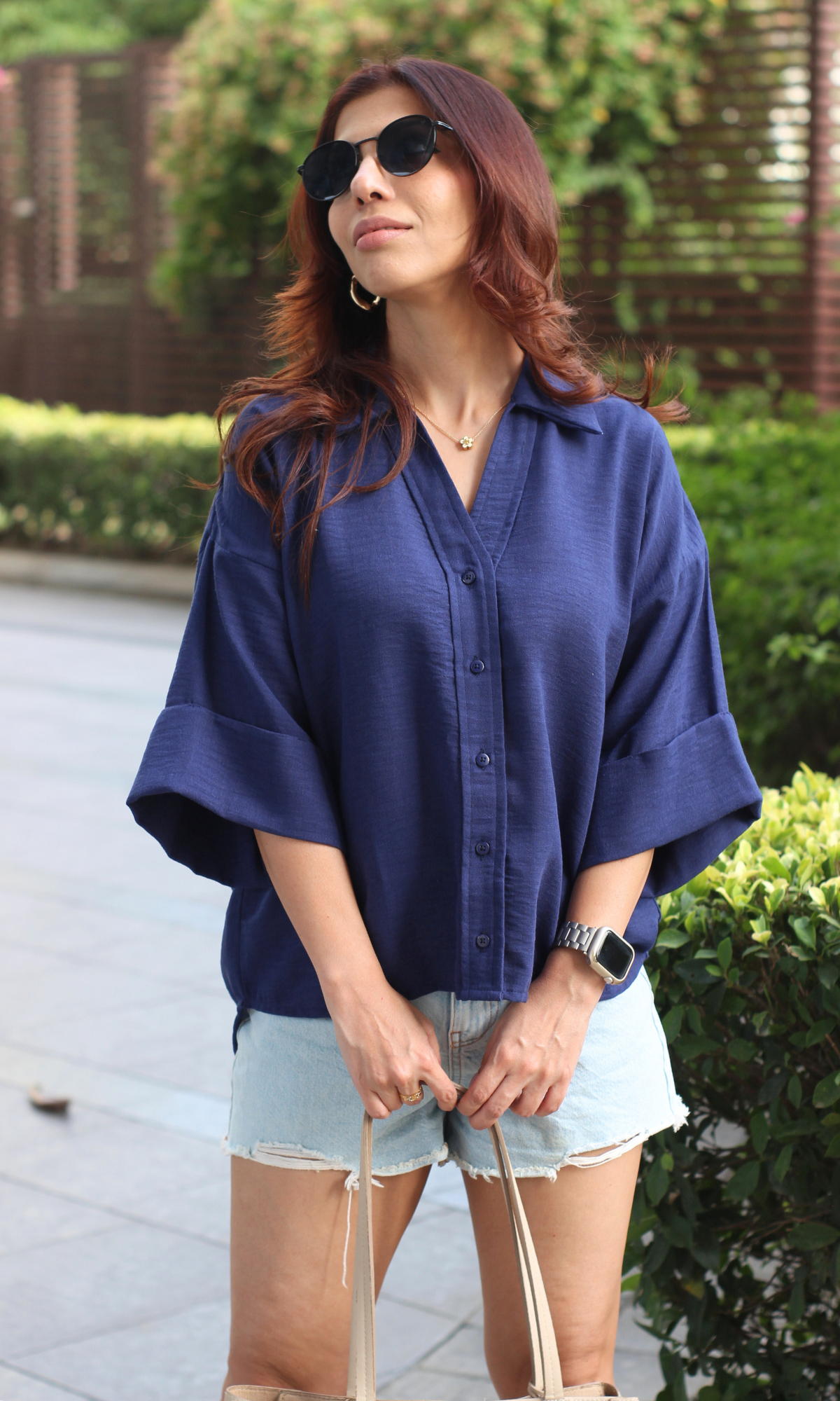 Cobalt Blue Textured Shirt