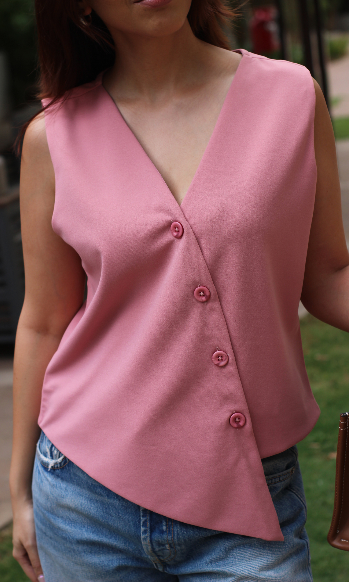 Puce Pink Side-Cut Waist Coat