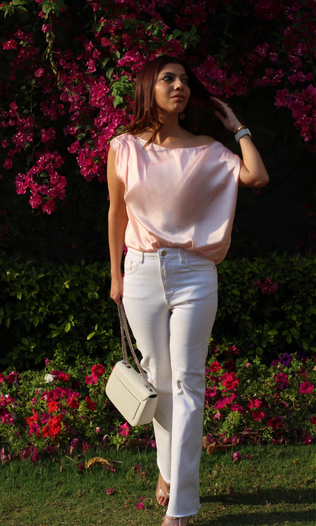 Blush One-Shoulder Top