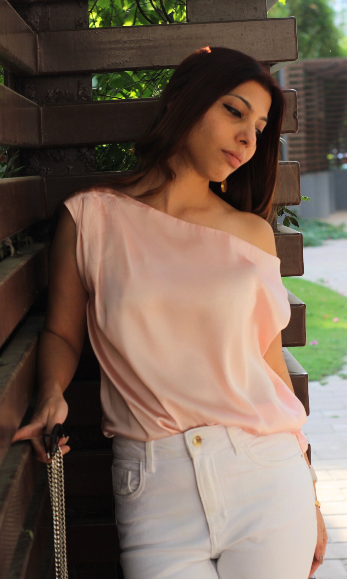 Blush One-Shoulder Top