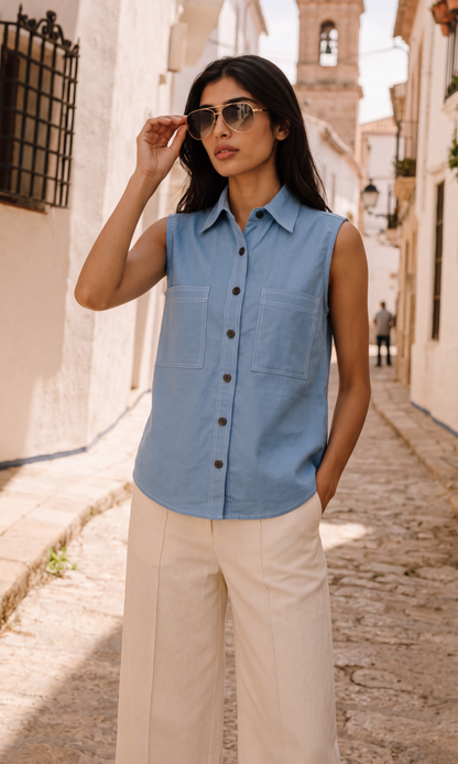 Sky Blue Denim Everyday Shirt