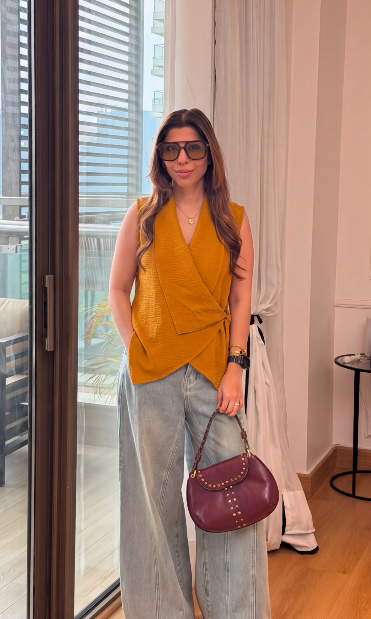 Amber Asymmetric Wrap Top