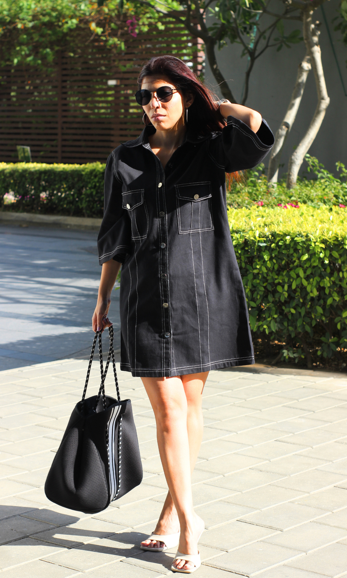 Formal Dresses Black Work Dress With Pockets Black Thread Work Dress Formal Dresses Black Work Dress With Pockets Black Thread Work Dress