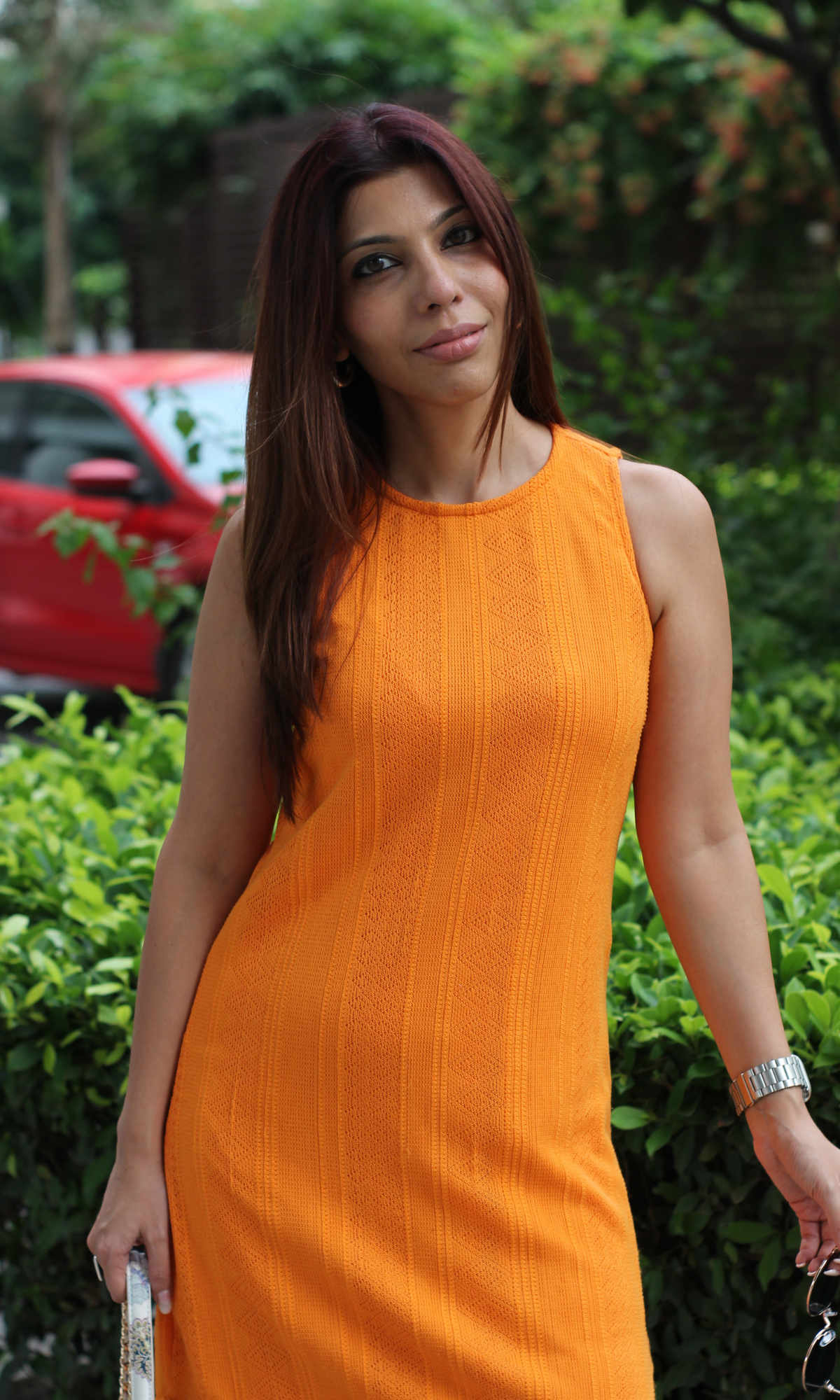 Tangerine Lace Dress