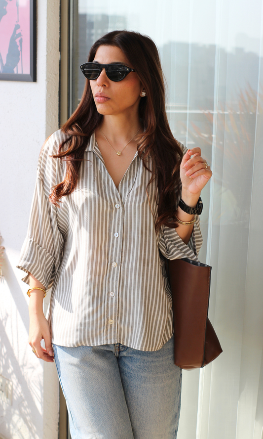 Misty Olive Loose Shirt